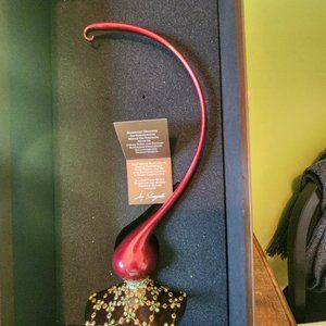 Jeweled Red Jay Strongwater Ornament Glass Stand